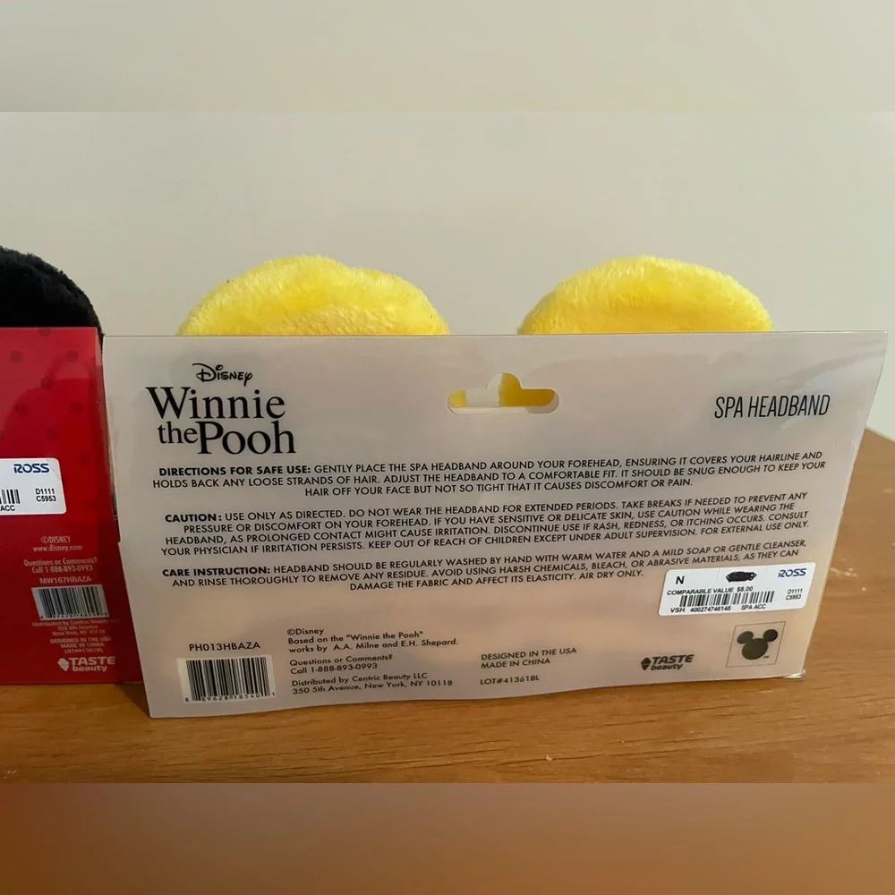 Disney Winnie the Pooh or Minnie Mouse spa headband winners choice new